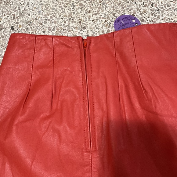 Vintage Leather Skirt - Picture 3 of 5